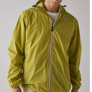 K-Way Le Vrai 4.0 Claude Water Repellant Rain Jacket,XL,Green Moss,$150.00 USD